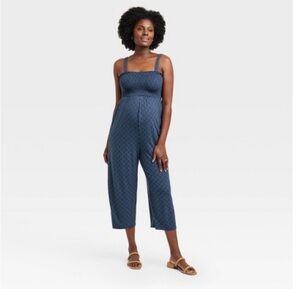 Isabel Maternity jumpsuit by Ingrid and Isabel Blue Floral Large